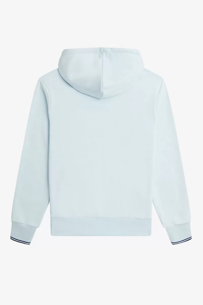 fred perry tipped hooded herrtröjor ljusblå