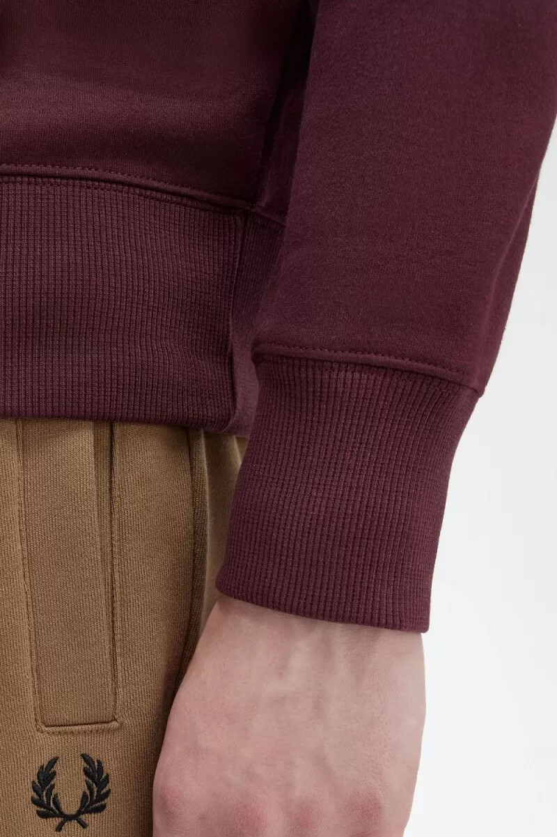 fred perry broderade herrtröjor oxblood