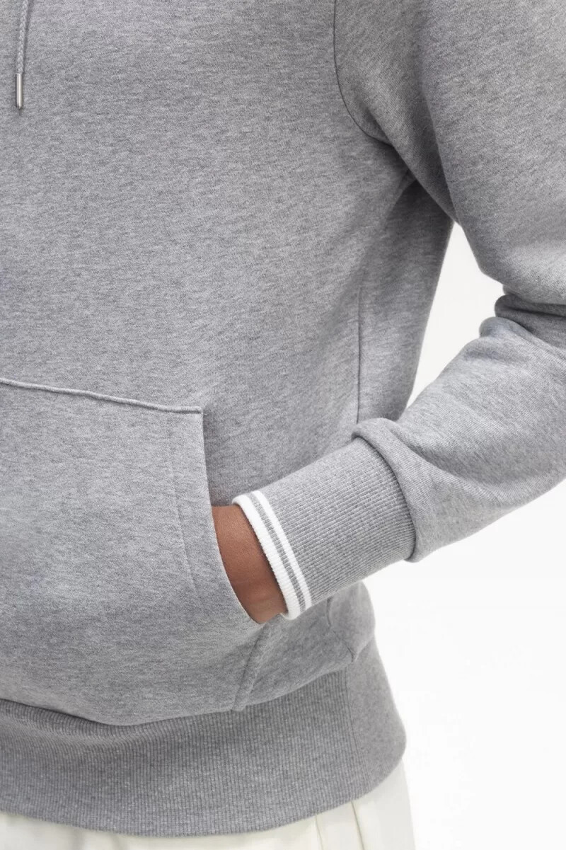 fred perry tipped hooded herrtröjor grå