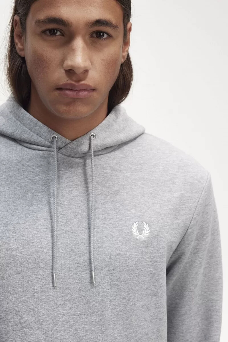 fred perry tipped hooded herrtröjor grå