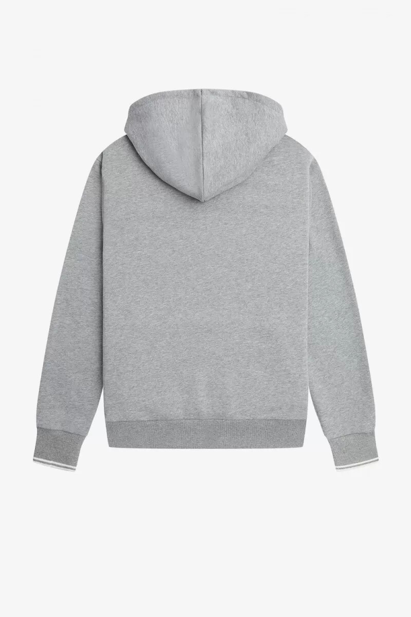 fred perry tipped hooded herrtröjor grå