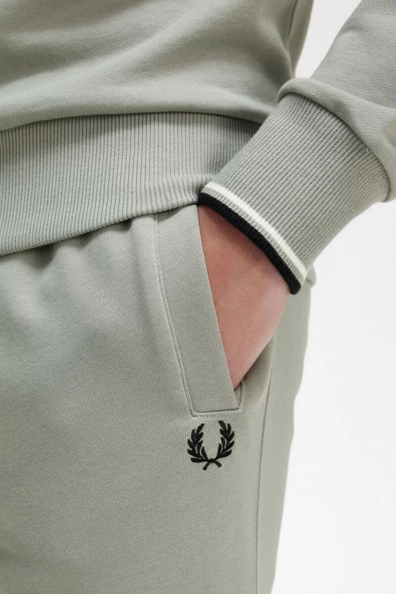 fred perry herrtröjor med halv dragkedja grå