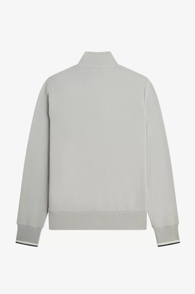 fred perry herrtröjor med halv dragkedja grå
