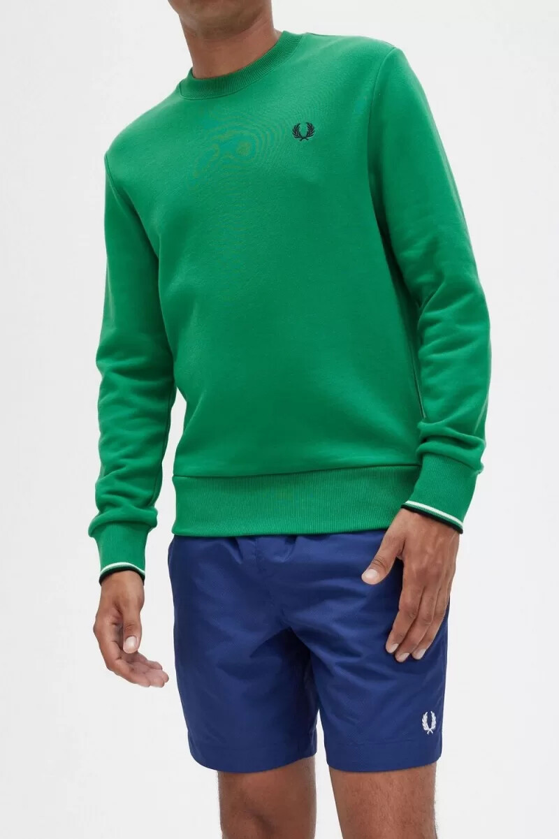 fred perry rund neck herrtröjor grön
