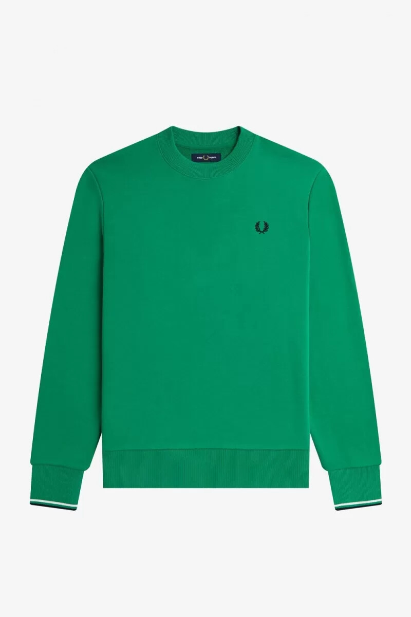 fred perry rund neck herrtröjor grön