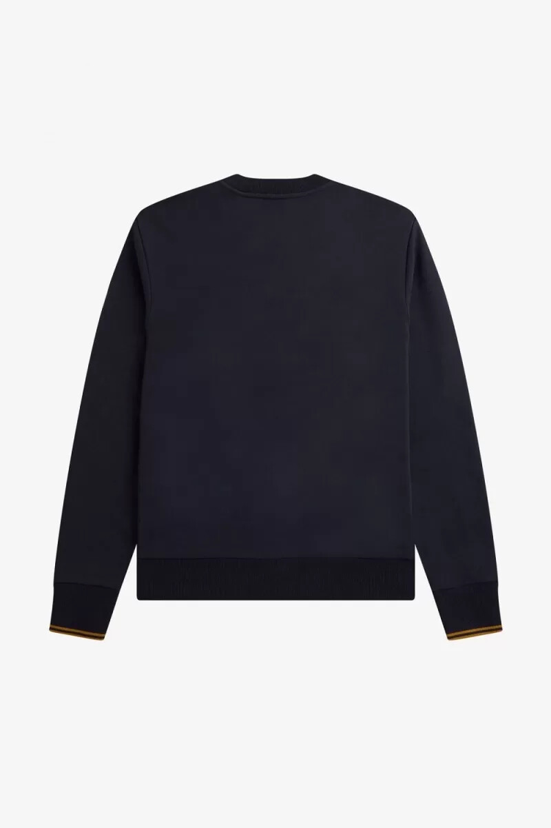 fred perry crew neck herrtröjor marinblå mörk kaffe