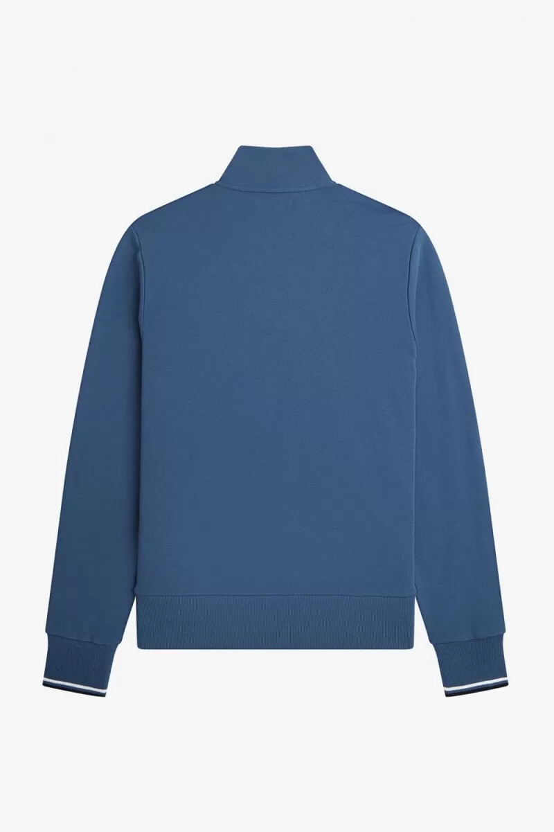 fred perry herrtröjor med halv dragkedja midnattsblå