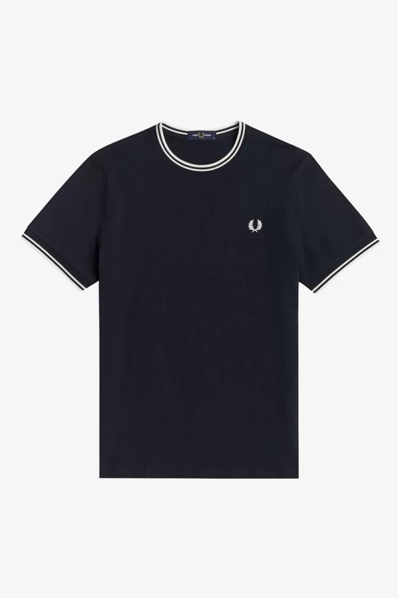fred perry twin tipped herr t-shirt marinblå
