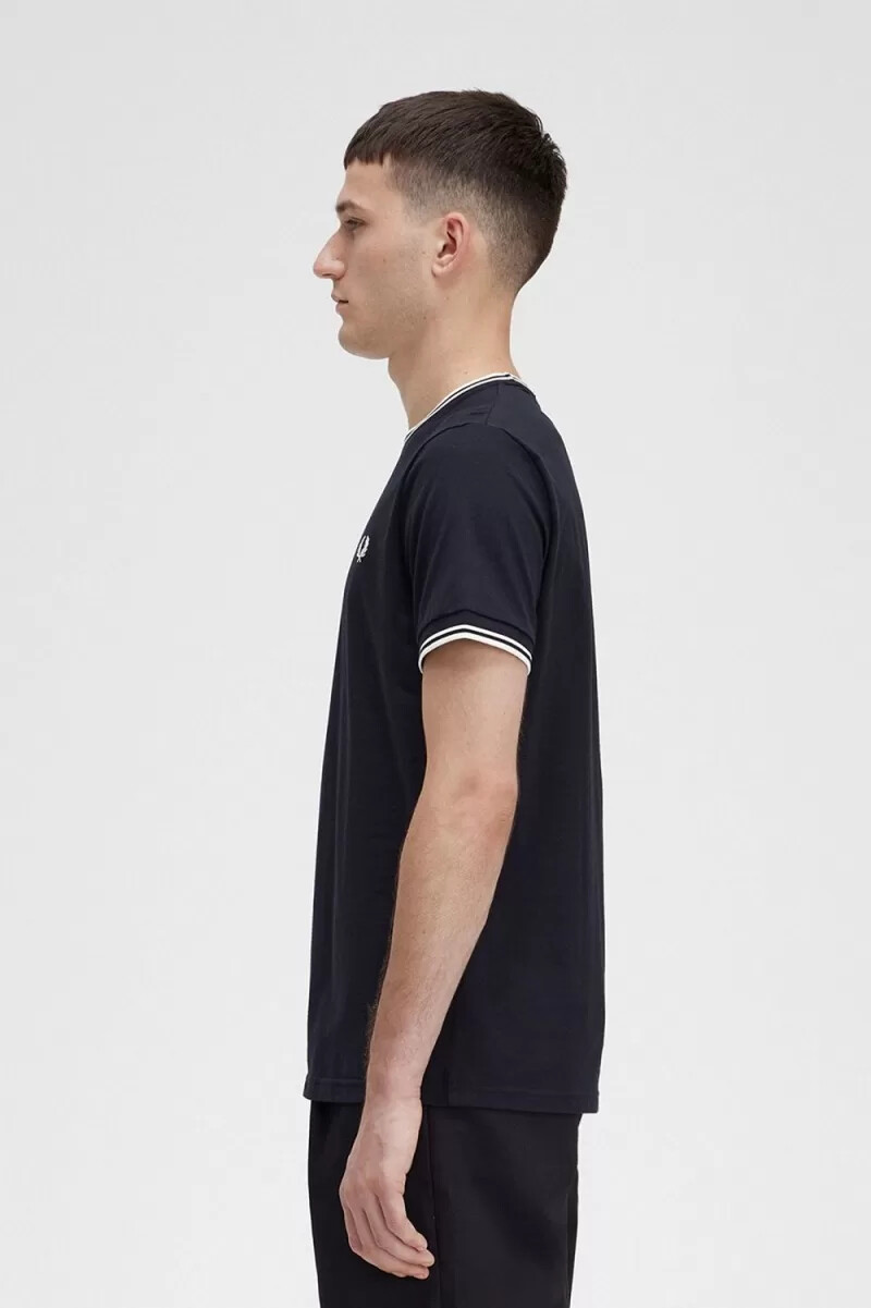fred perry twin tipped herr t-shirt svart