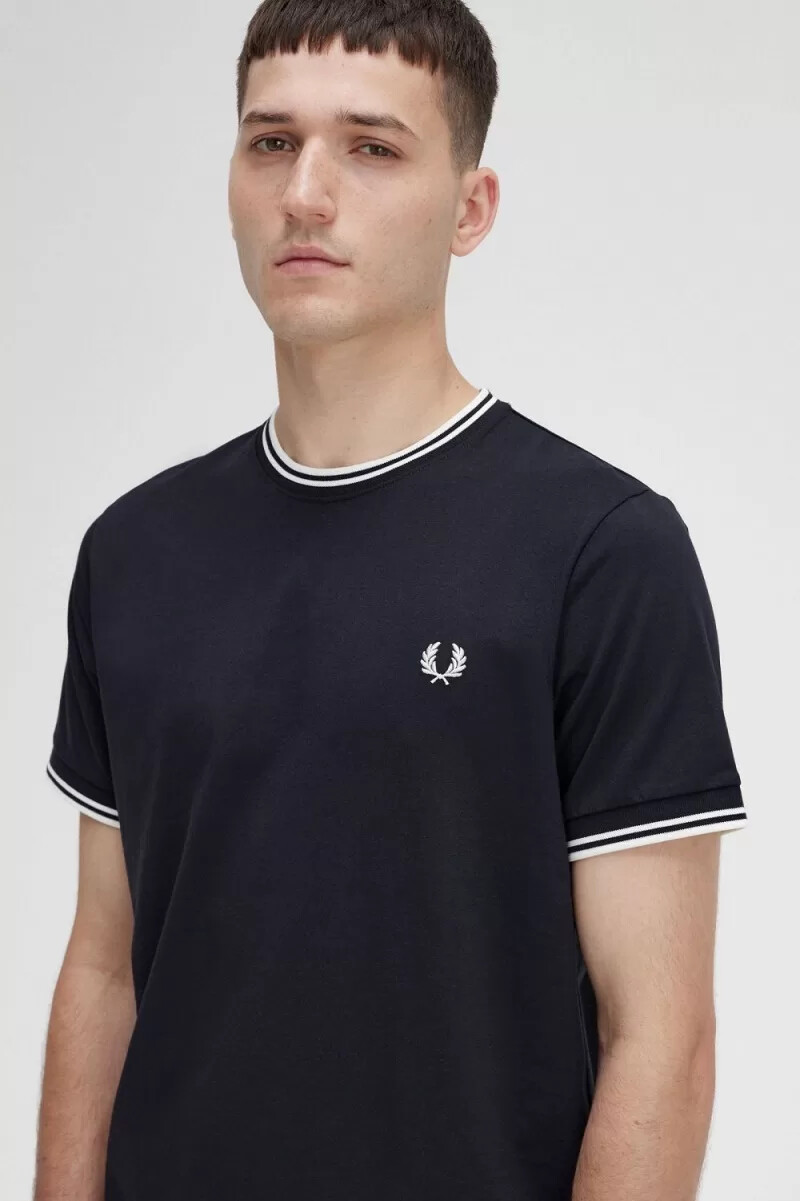 fred perry twin tipped herr t-shirt svart