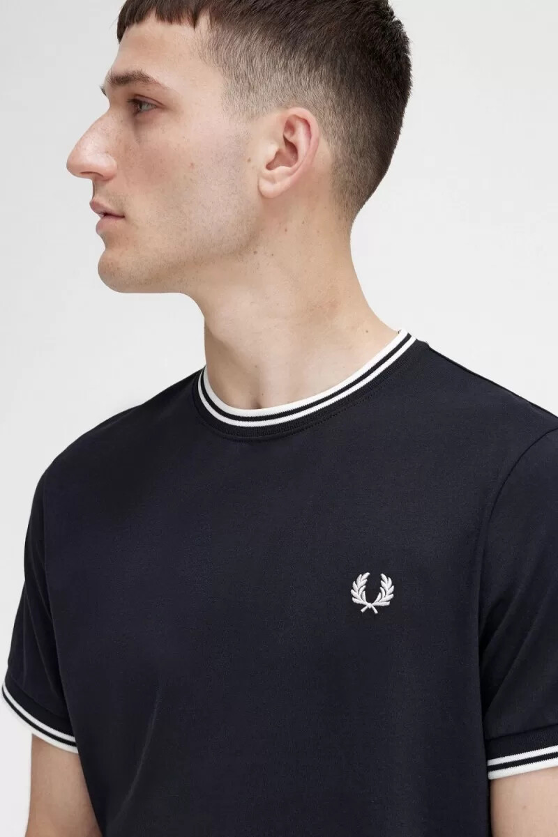 fred perry twin tipped herr t-shirt svart