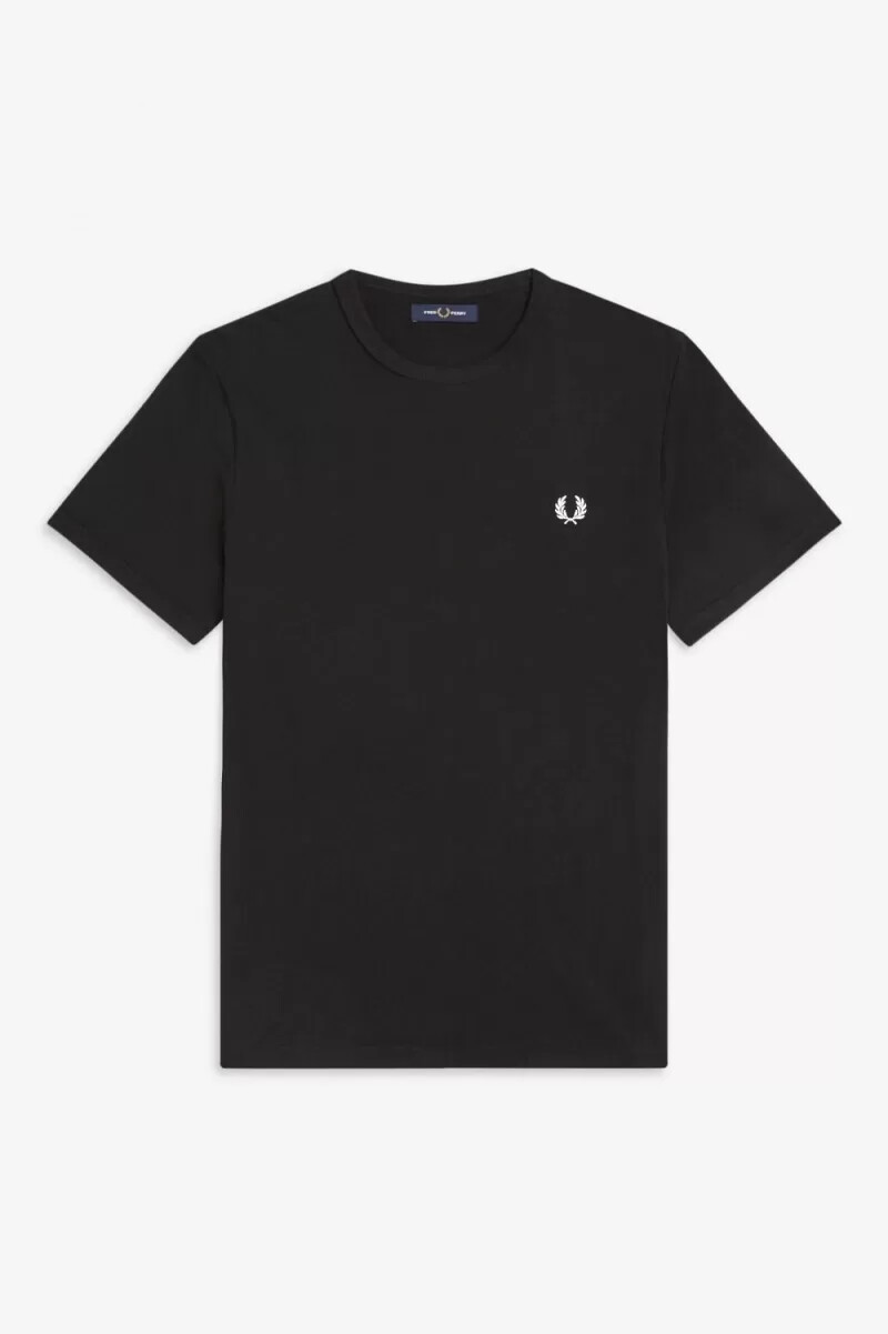 fred perry ringer herr t-shirt svart