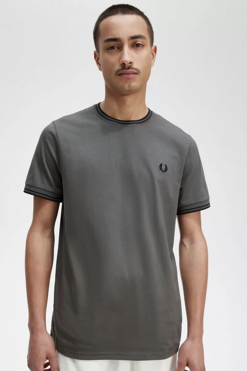 fred perry twin tipped herr t-shirt grön