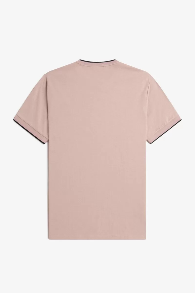 fred perry twin tipped herr t-shirt mörkrosa dusty rose svart