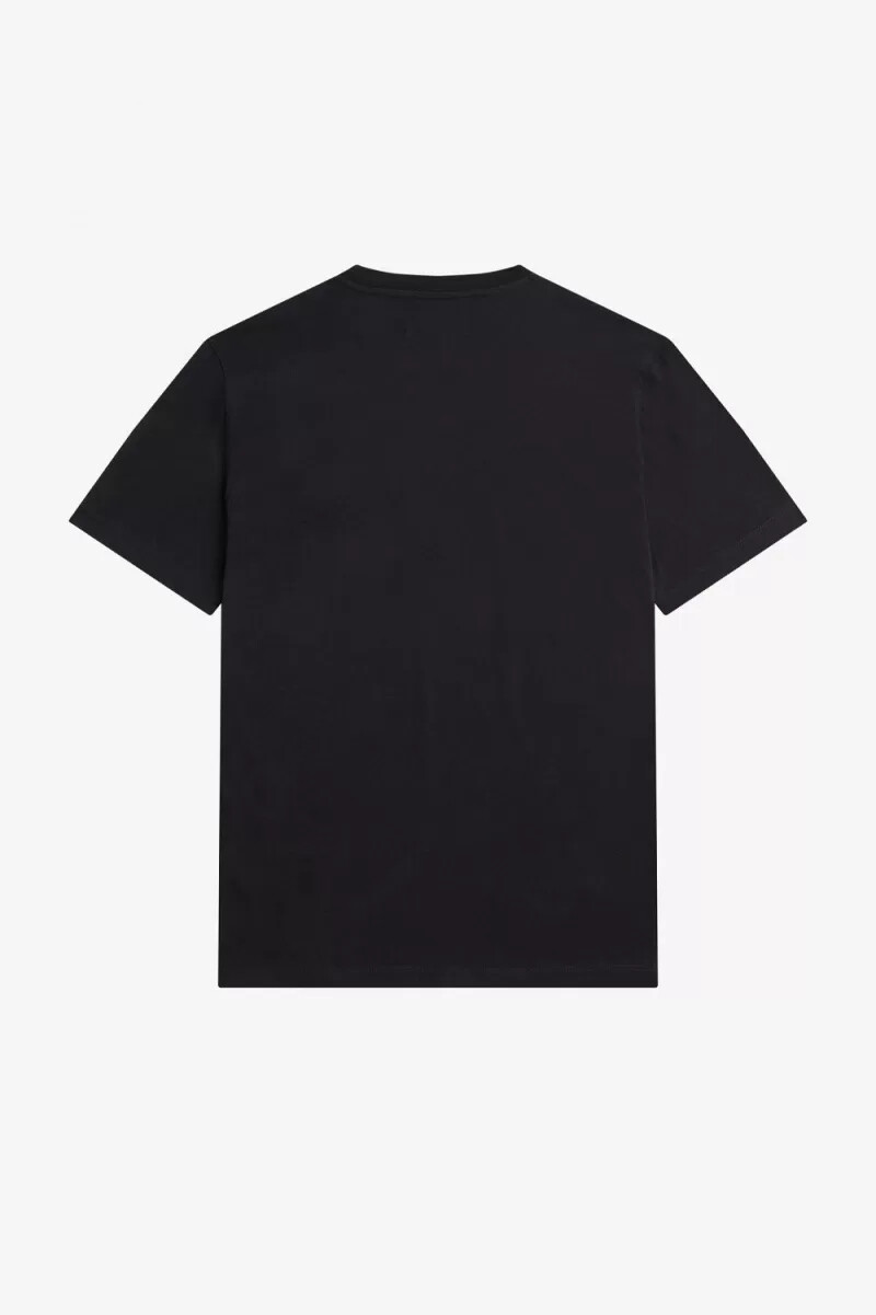fred perry emaljnål herr t-shirt svart