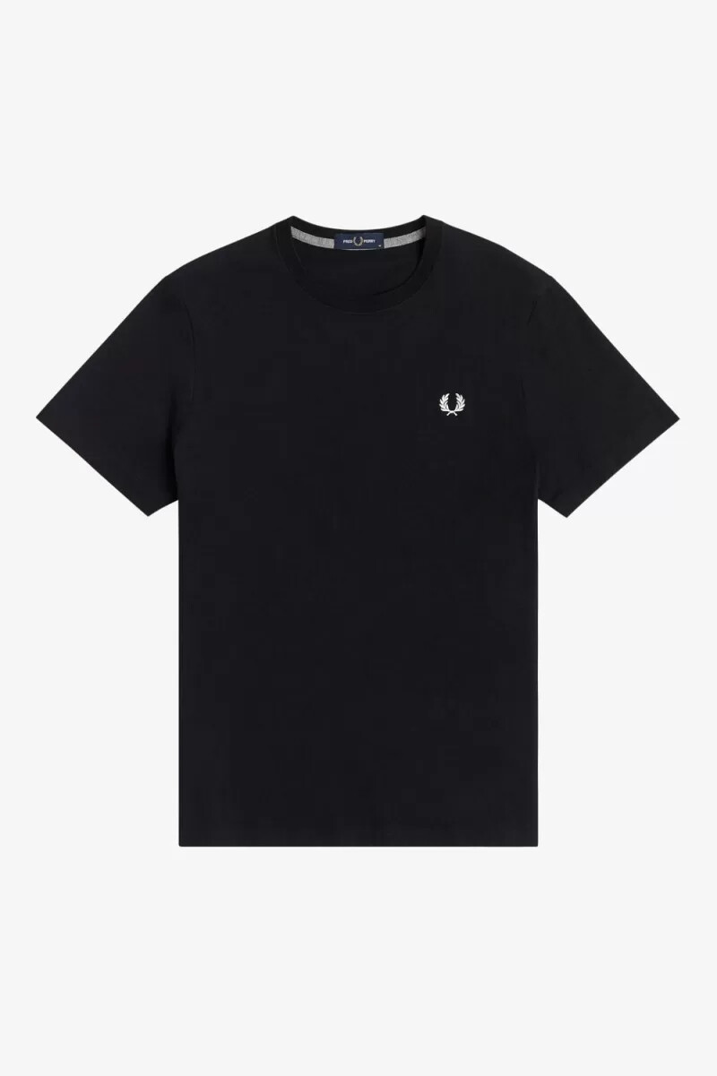 fred perry rund neck herr t-shirt svart