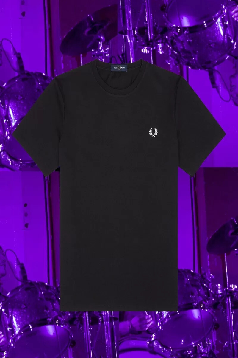 fred perry seoul ringer herr t-shirt svart