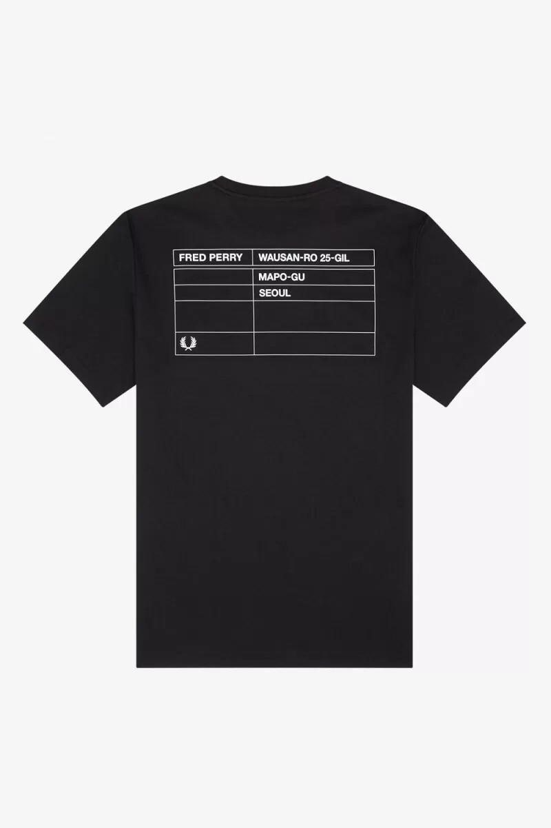 fred perry seoul ringer herr t-shirt svart