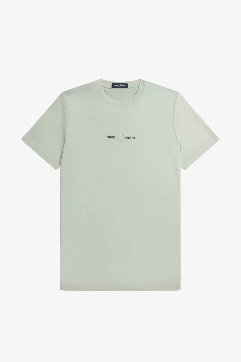 fred perry broderad herr t-shirt grå
