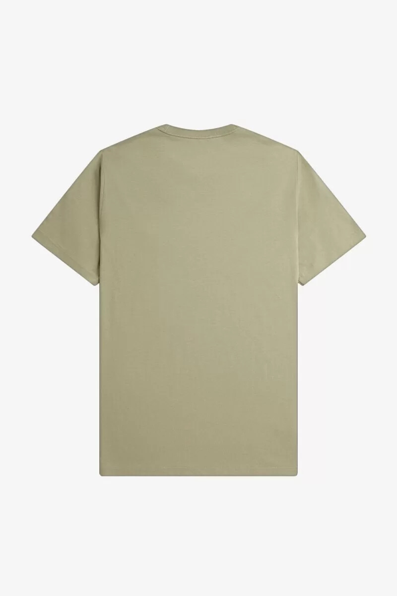 fred perry crew neck herr t-shirt varm grå mörkröd
