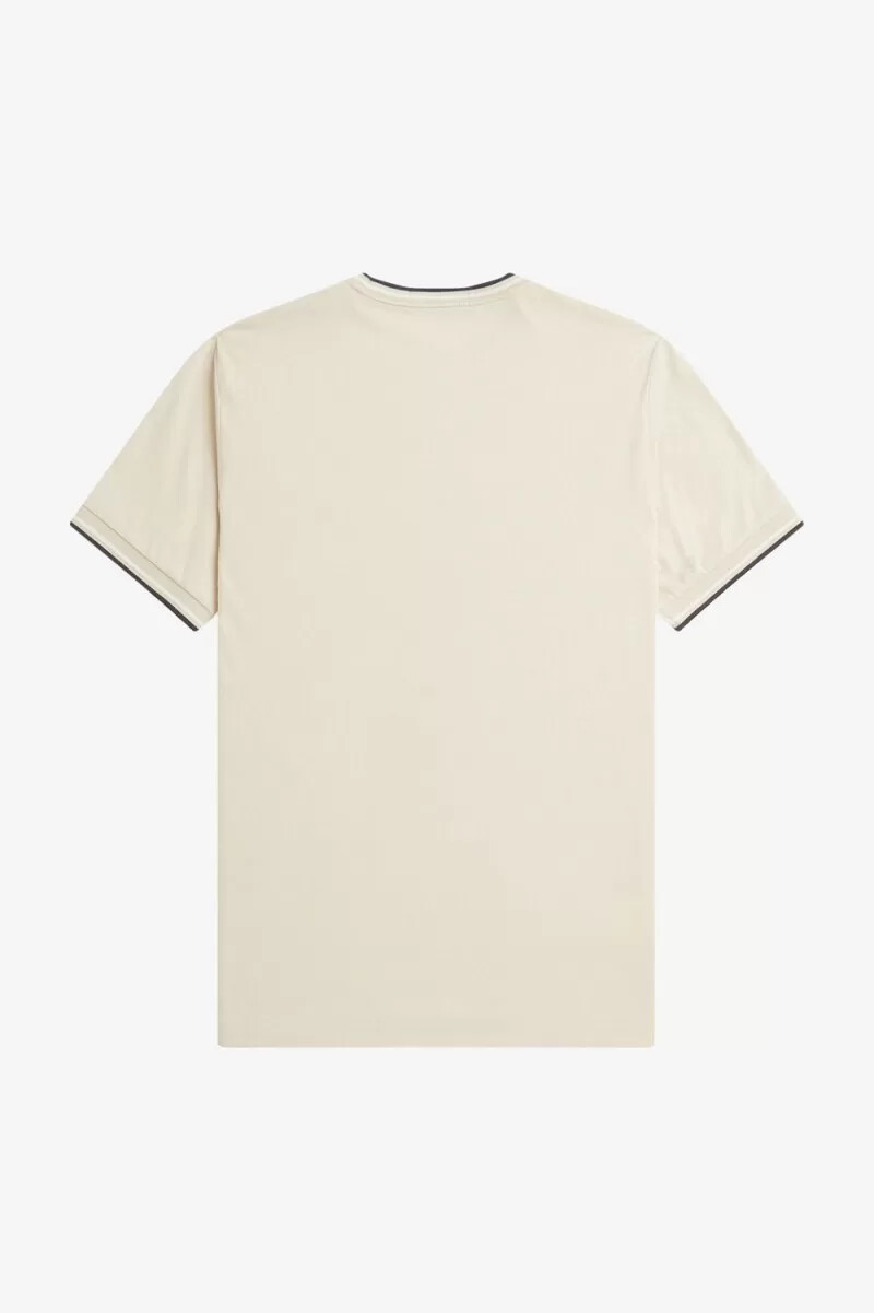 fred perry twin tipped herr t-shirt havregryn beige svart