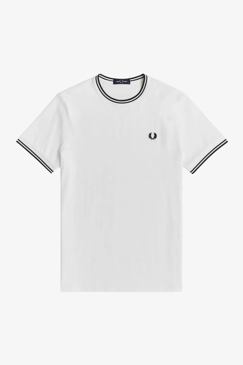 fred perry twin tipped herr t-shirt vit