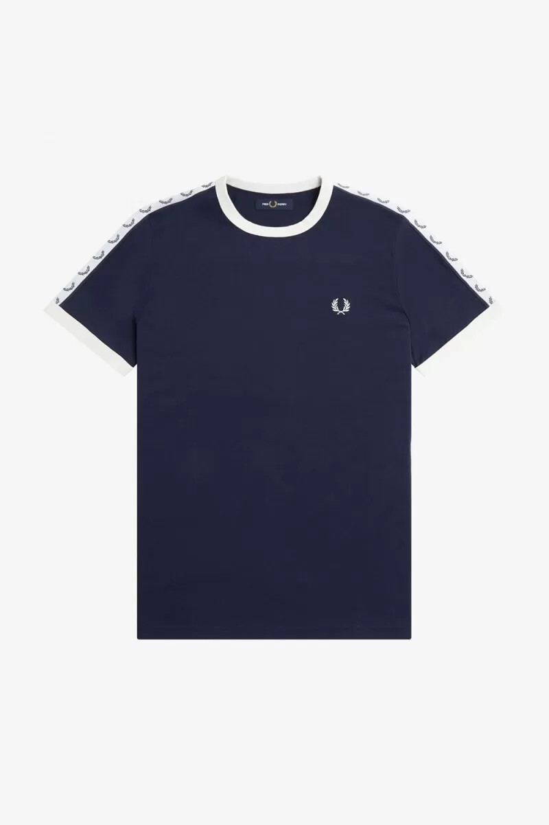 fred perry taped ringer herr t-shirt kolblå
