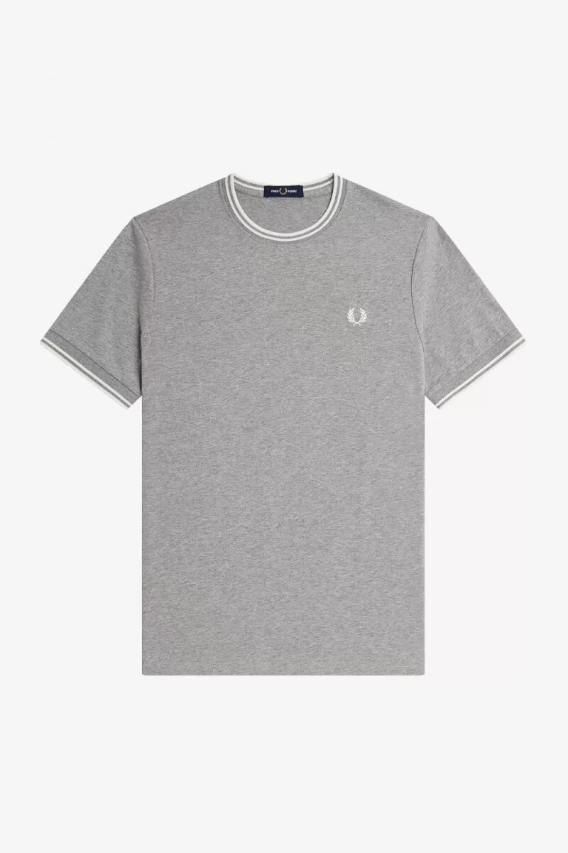 fred perry twin tipped herr t-shirt grå