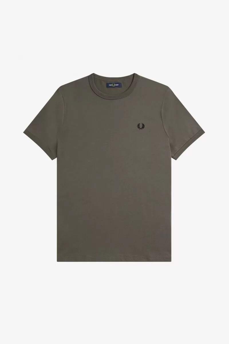fred perry ringer herr t-shirt grön