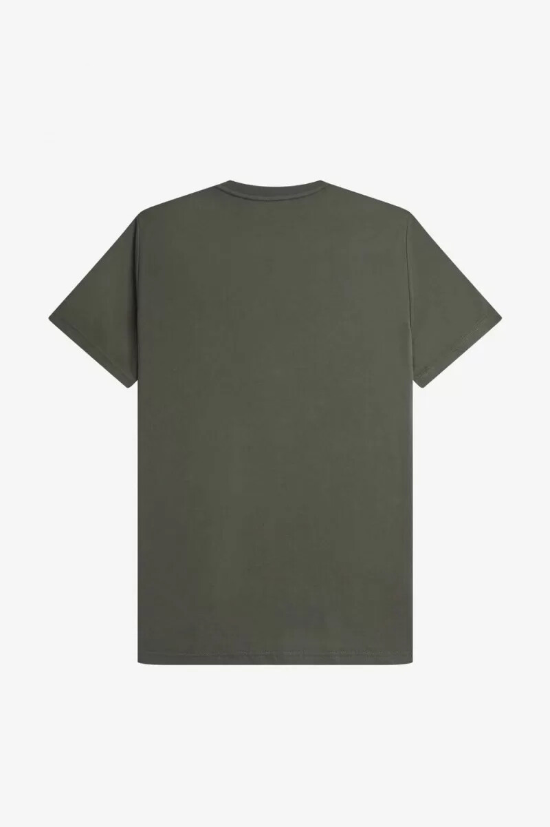 fred perry broderad herr t-shirt field green