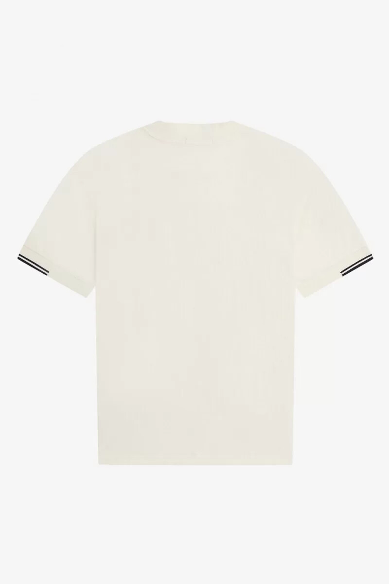 fred perry tipped sleeve herr t-shirt beige