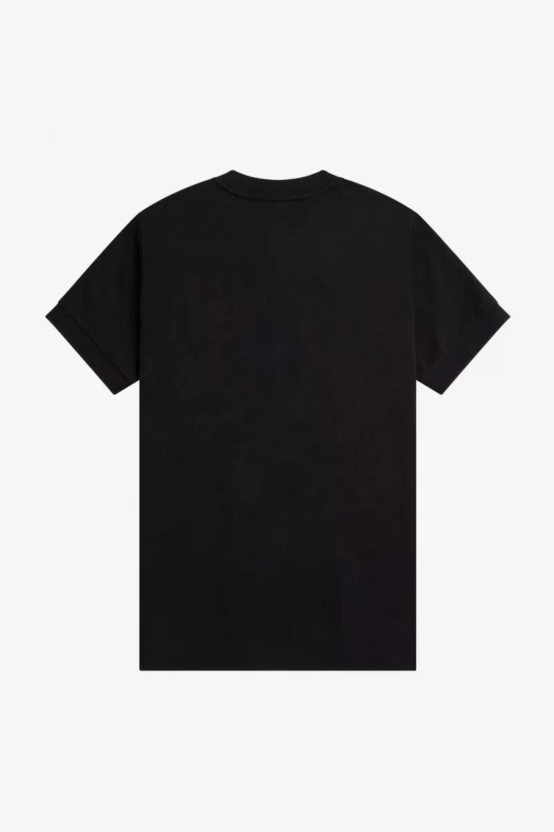 fred perry t-shirt med dubbelficka svart