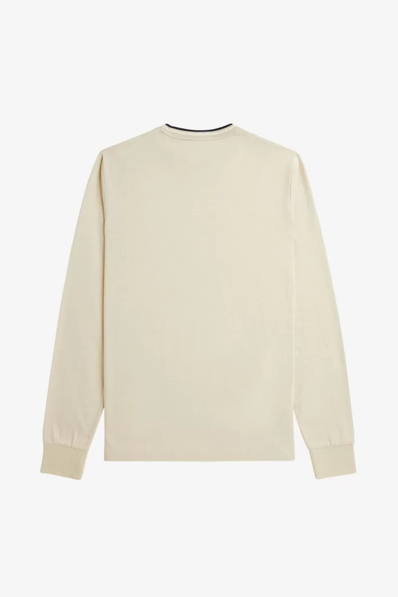 fred perry twin tipped herr t-shirt havregryn beige svart