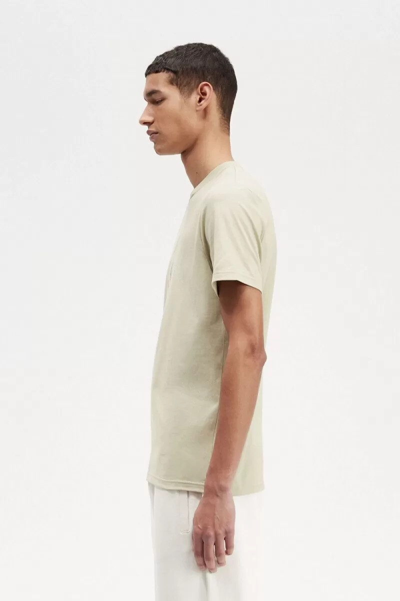 fred perry circle branding herr t-shirt ljusmintgrön