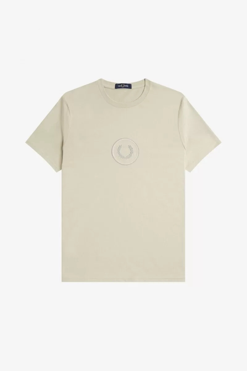 fred perry circle branding herr t-shirt ljusmintgrön