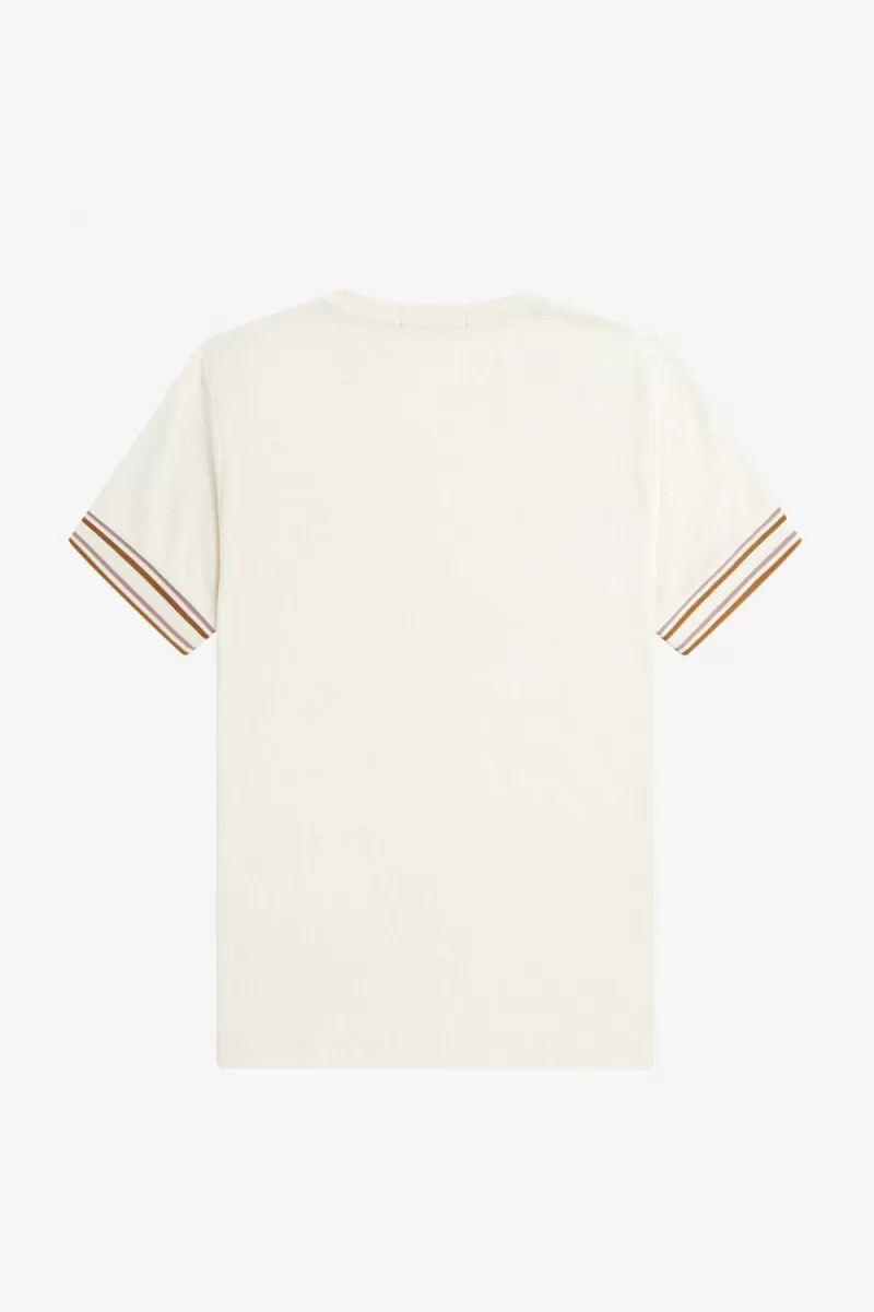 fred perry bold tipped piqué herr t-shirt beige