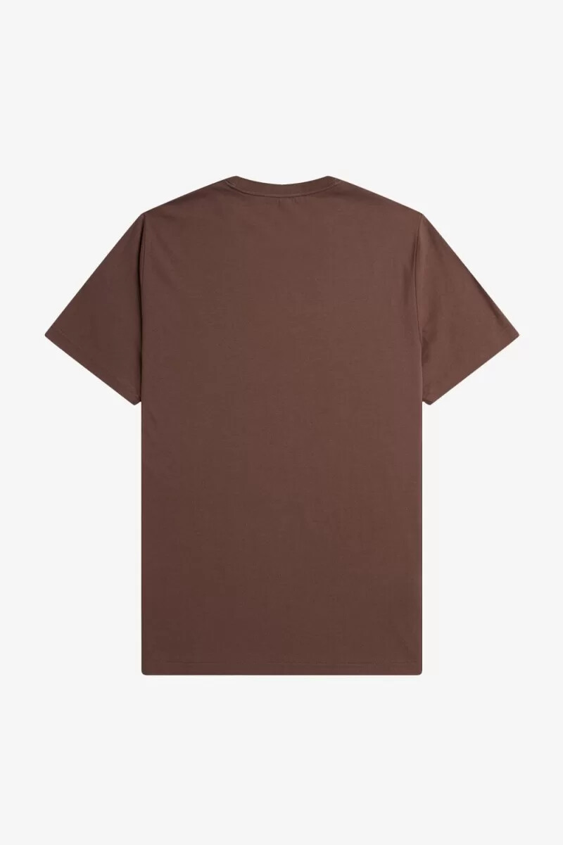 fred perry crew neck herr t-shirt mörkröd varm grå