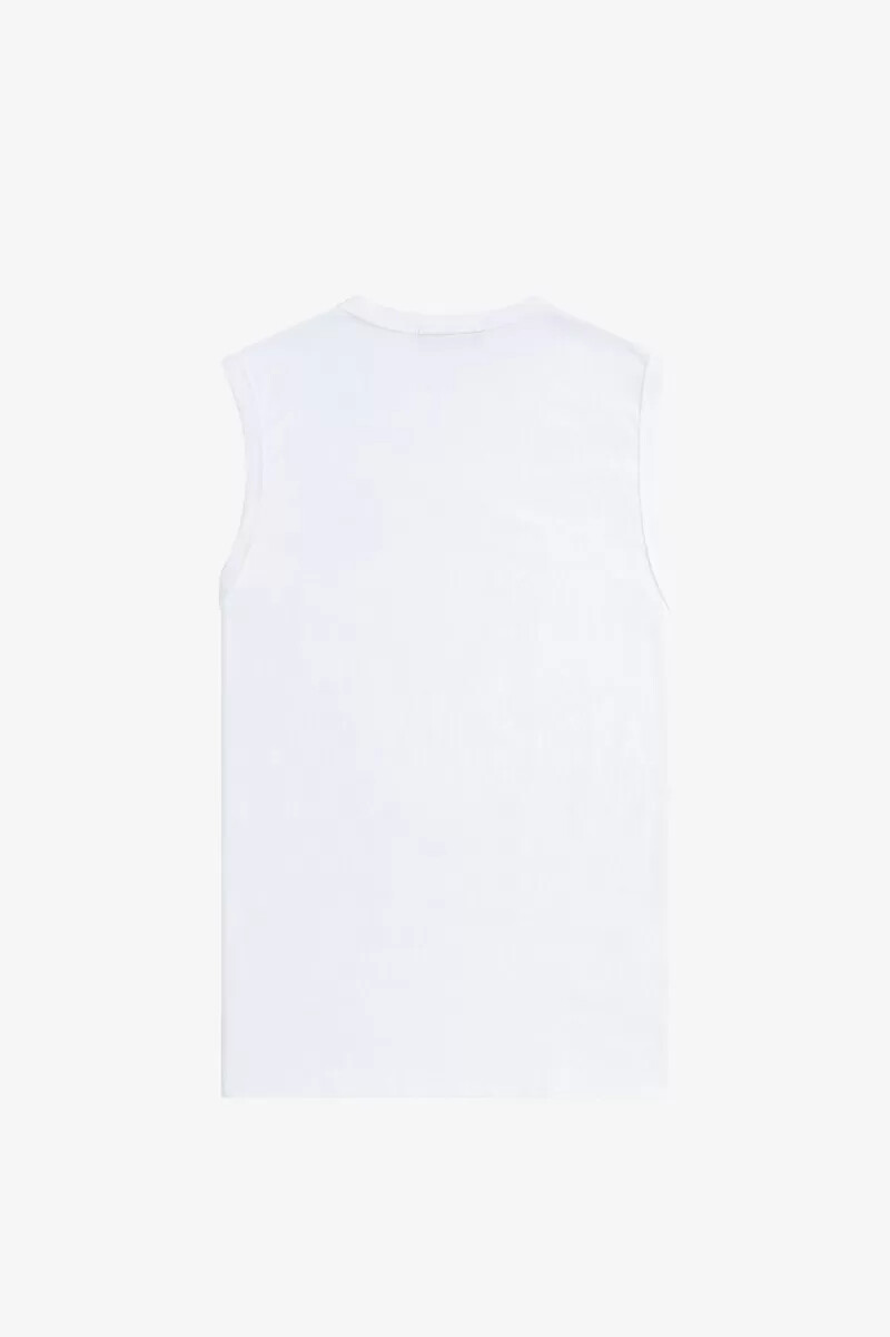 fred perry rund halsad väst herr t-shirt vit
