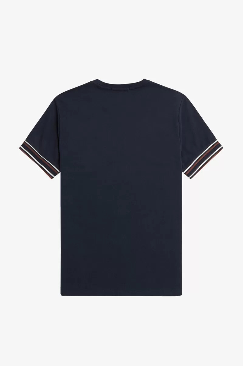 fred perry bold tipped piqué herr t-shirt marinblå
