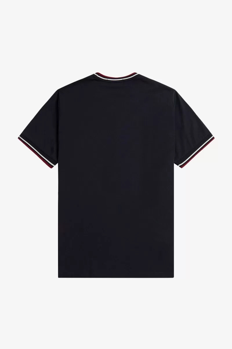 fred perry twin tipped herr t-shirt marinblå snövit bränd röd