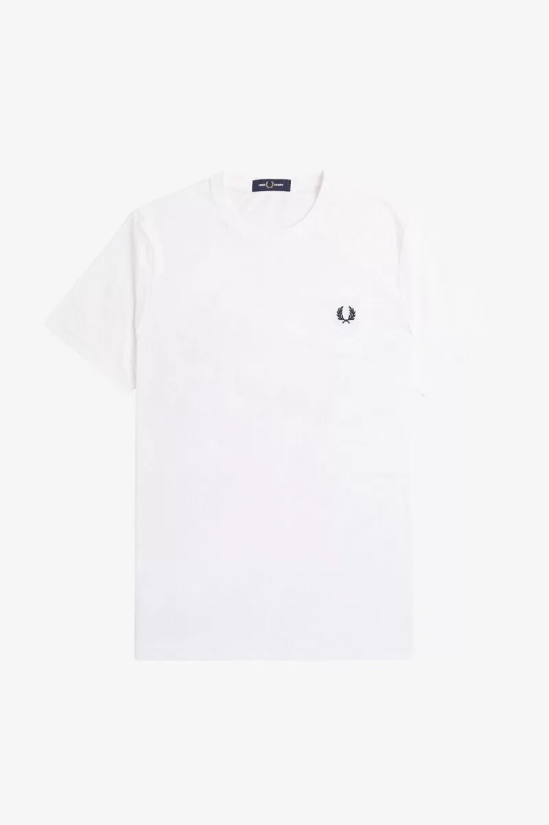 fred perry laurel wreath graphic herr t-shirt vit
