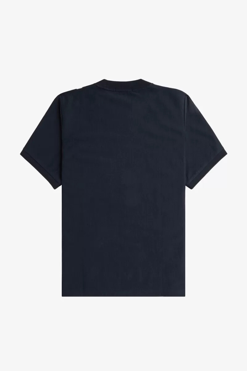 fred perry gradient randig herr t-shirt marinblå