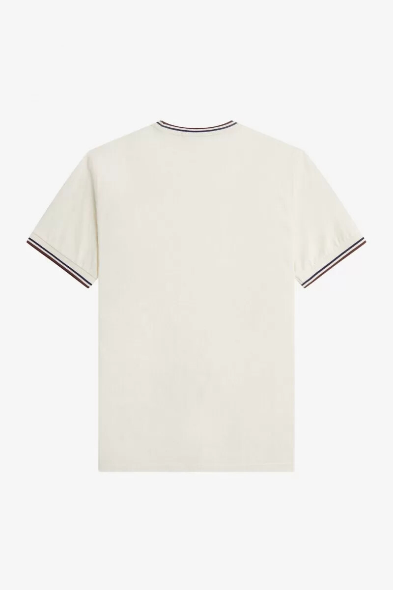fred perry twin tipped herr t-shirt beige whisky brun
