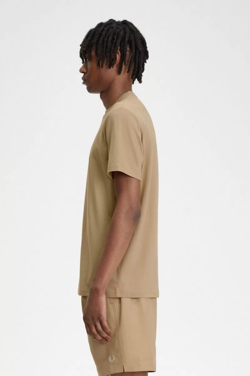 fred perry broderad herr t-shirt grön