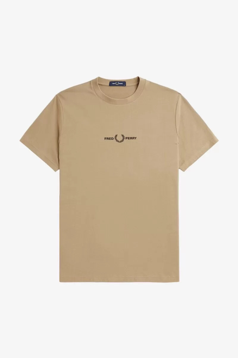 fred perry broderad herr t-shirt grön