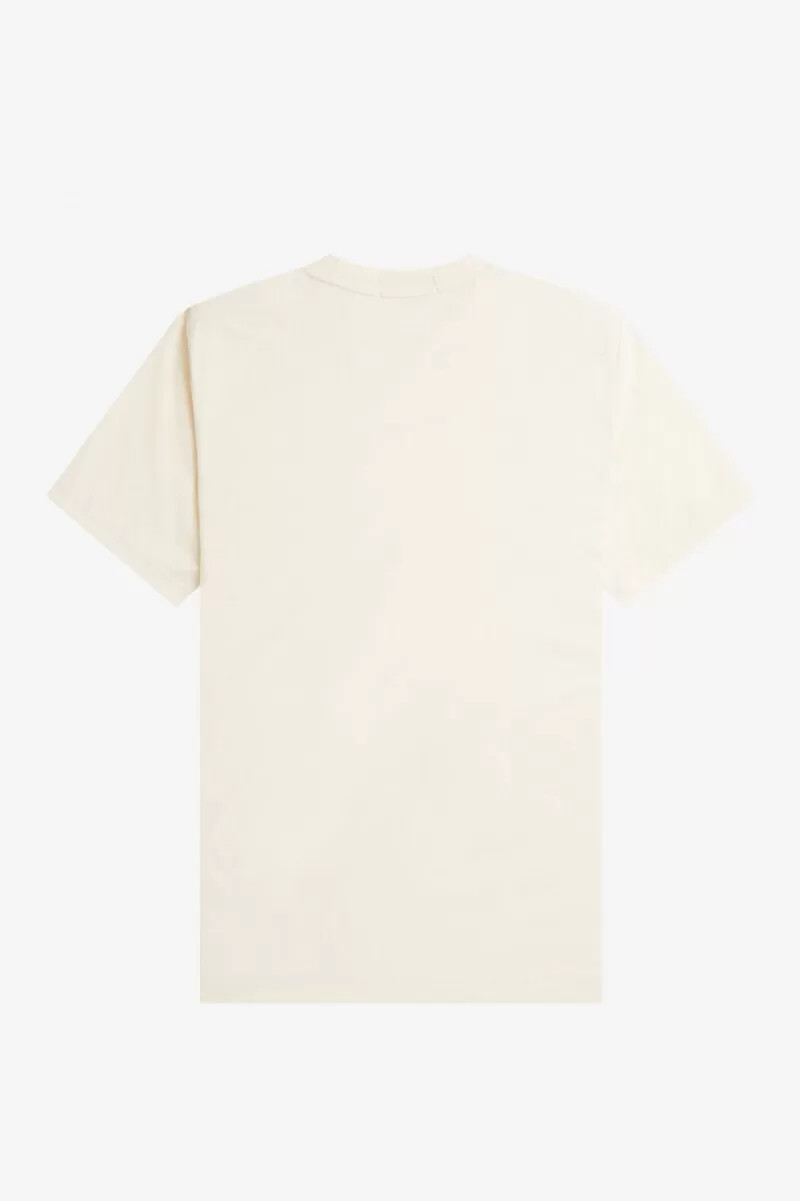fred perry broderad herr t-shirt beige
