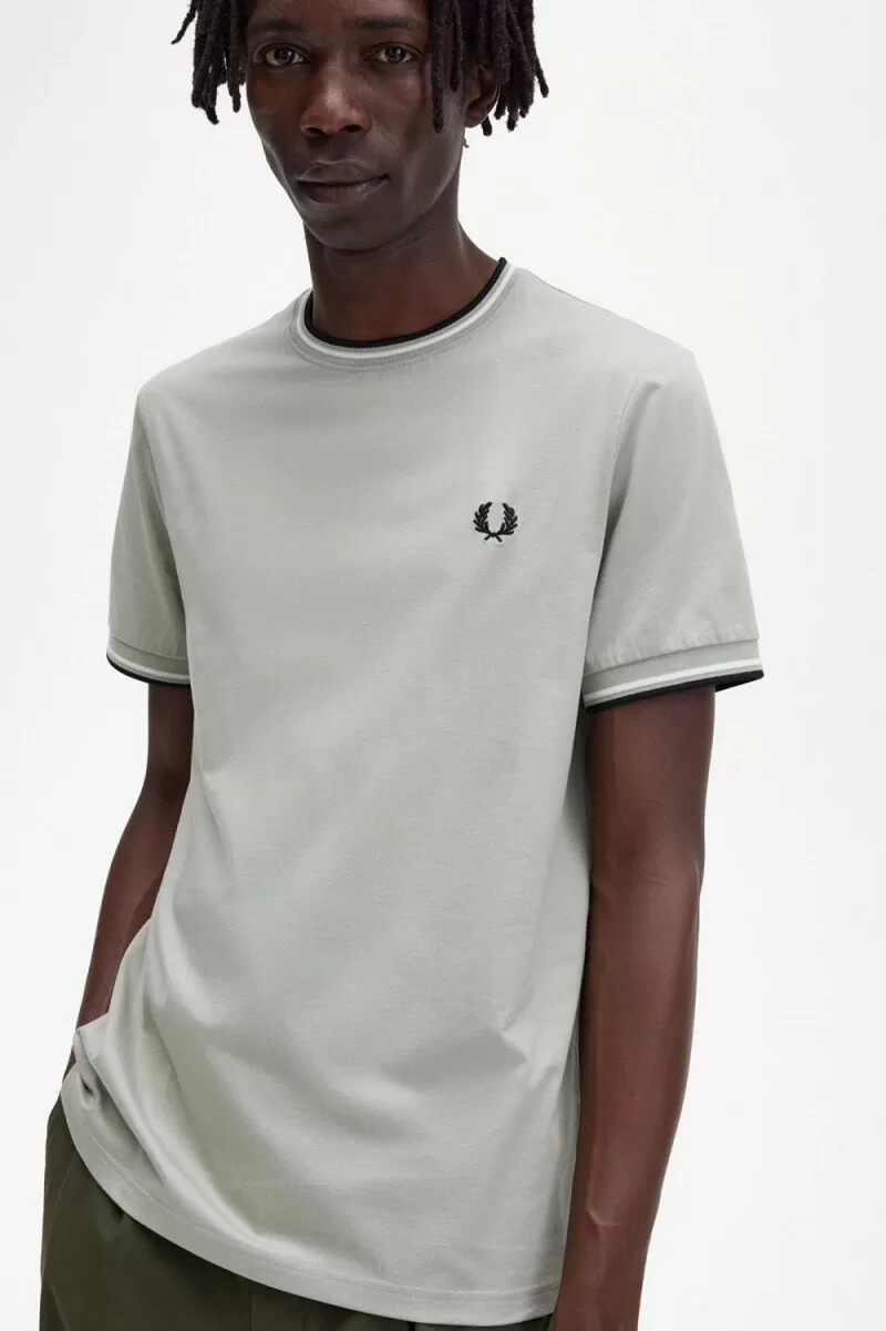 fred perry twin tipped herr t-shirt mintgrön