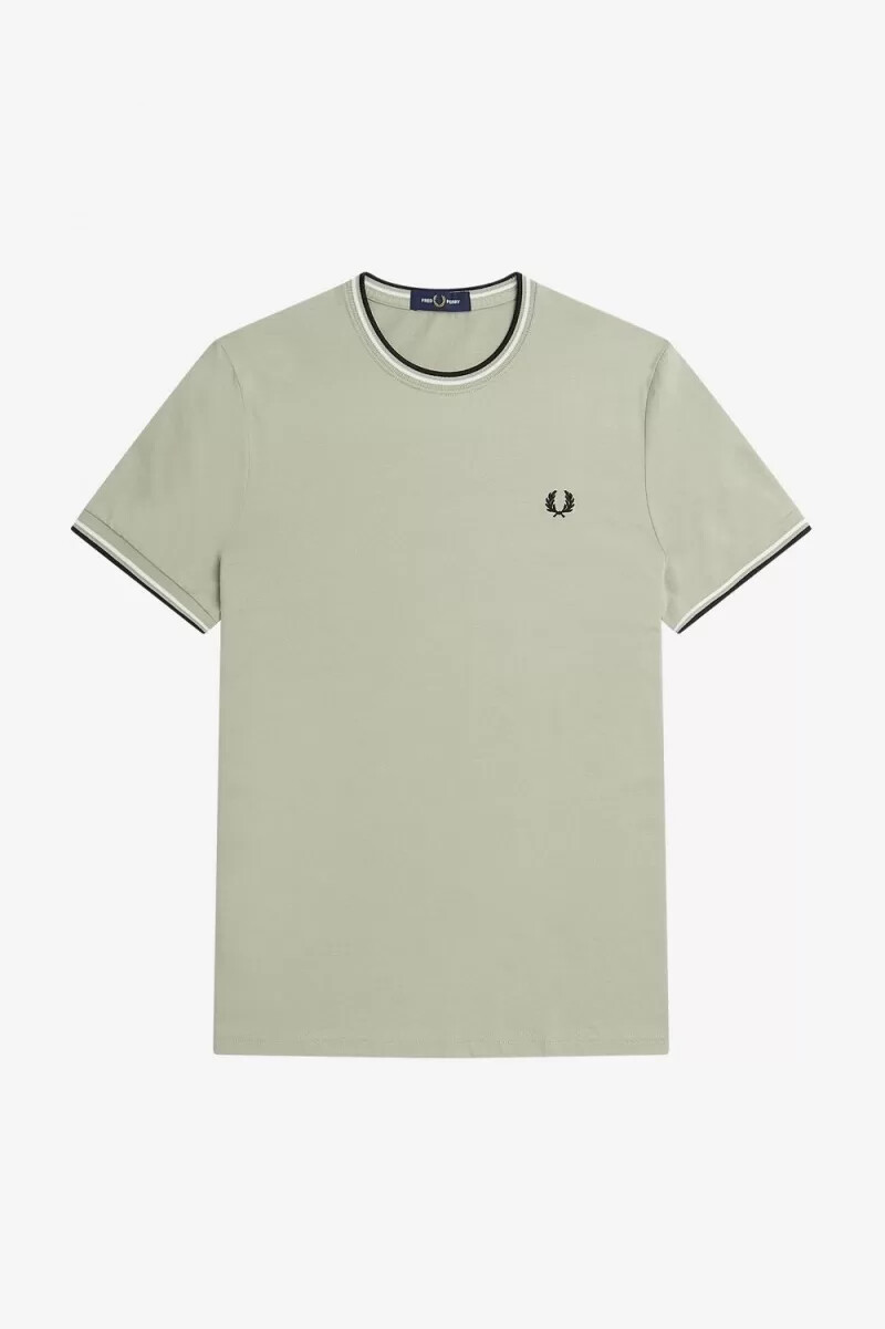 fred perry twin tipped herr t-shirt mintgrön