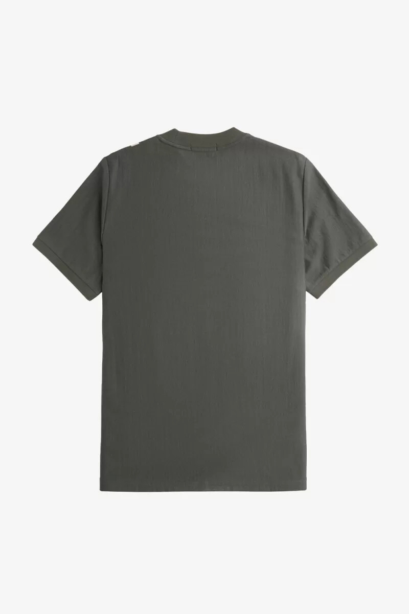 fred perry gradient randig herr t-shirt grön