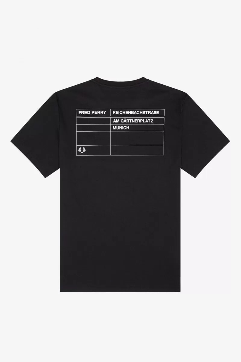 fred perry munich ringer herr t-shirt svart